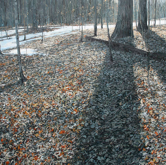 Peter Rotter - Spring Shadows, 48" × 48", Oil on Canvas, 2008