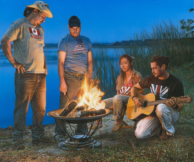 William Lazos - Manhattan, 72" x 60", Acrylic on Canvas, 2015